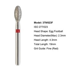 Diamond Dental Burs 856 379 801 FG Round End Taper Football Barrel Pear Flame