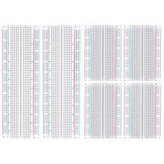 6 PC MB-102 830 Point Prototype PCB Solderless Breadboard Protoboard Kit