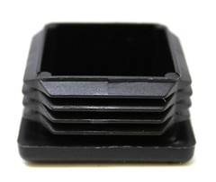 Universal Plastic 1-1/2 inch Black Square Tubing Cap Finishing Plug Chair Glide