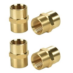 4PCS 1/4″ X 1/4″ NPT Coupler, Brass Female Pipe Fitting (1/4″ X 1/4″ NPT Femal