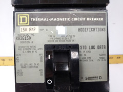 Square D 150 Amp I-Line Circuit Breaker 600 VAC 3 Pole KH36150