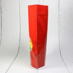 Smell Proof Glossy Red Stand-Up Zip Seal Pouch w/ Window in Many QTY (6.3×8.7″)