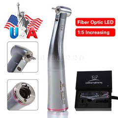 Dental 1:5 Optic LED Contra Angle Increasing Handpiece Fit NSK Electric Motor ZS