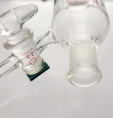 Kontes 60mL Fritted Addition Funnel, Medium Frit, 0-5mm Metering Valve, 14/20