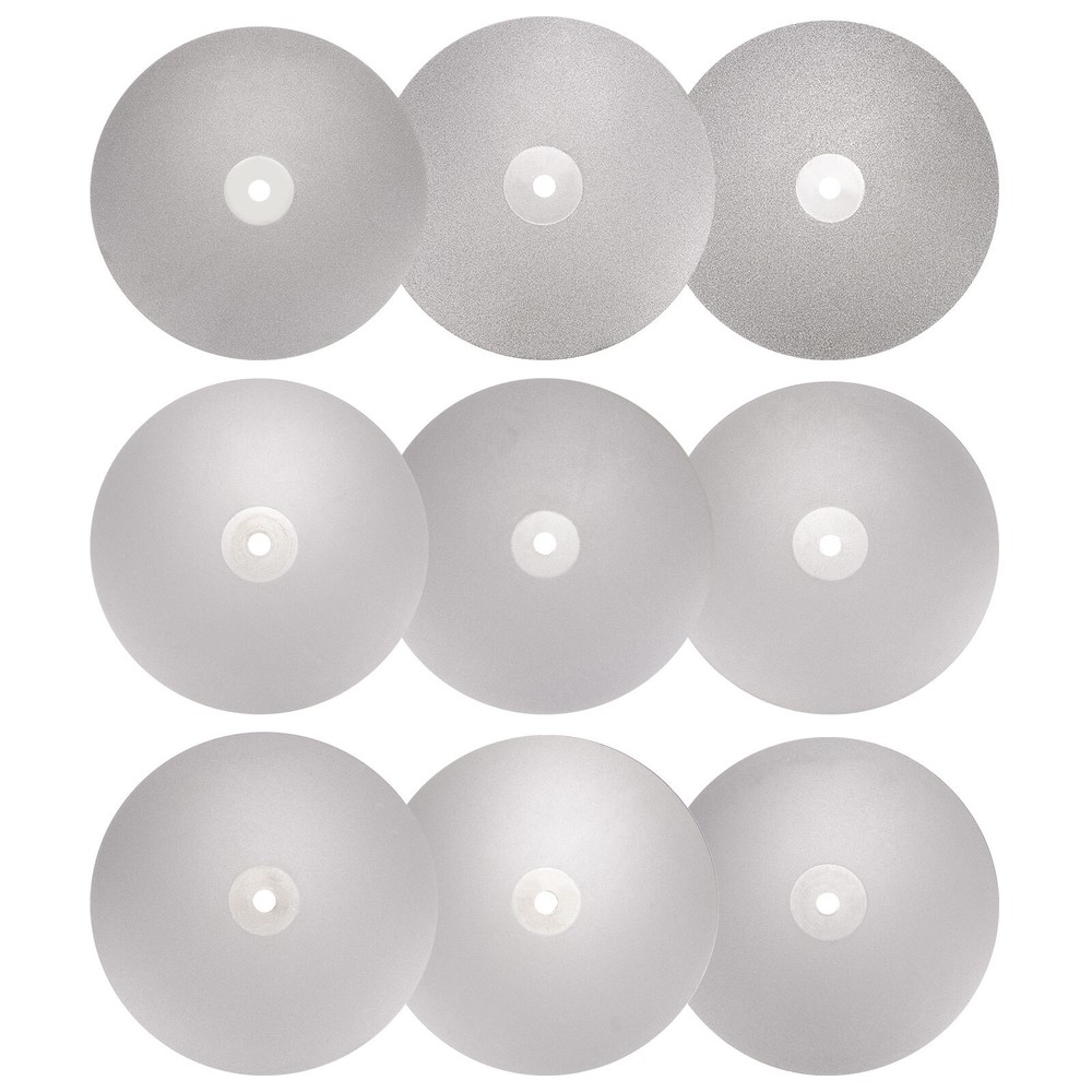 Diamond Flat Lap Disc Set 6″x1/2″ Arbor 120-3000 Grit 9 Sizes Grinding Wheel