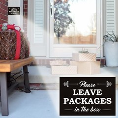 Please Leave Packages in the Box Sign Home Office Front Door 3.55×5.15 in