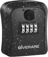 Lock Box, 4 Digits Combination Lockbox, Waterproof Outdoor Key Hider for Hous…