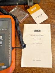 Dr. Meter Digital Lux Meter LX1330B W/ Case Digital Illuminance Meter Orange