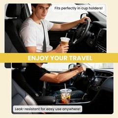 100x 16oz Clear Plastic Cups w/Lids & Straws, Heavy Duty Cold Drink