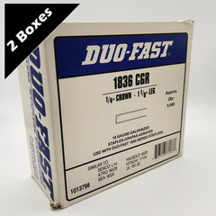 2 Boxes – Duo-Fast Staples 1836CGR 1/4″ Crown- 1 1/8″ Leg 18 Guage Galvanized