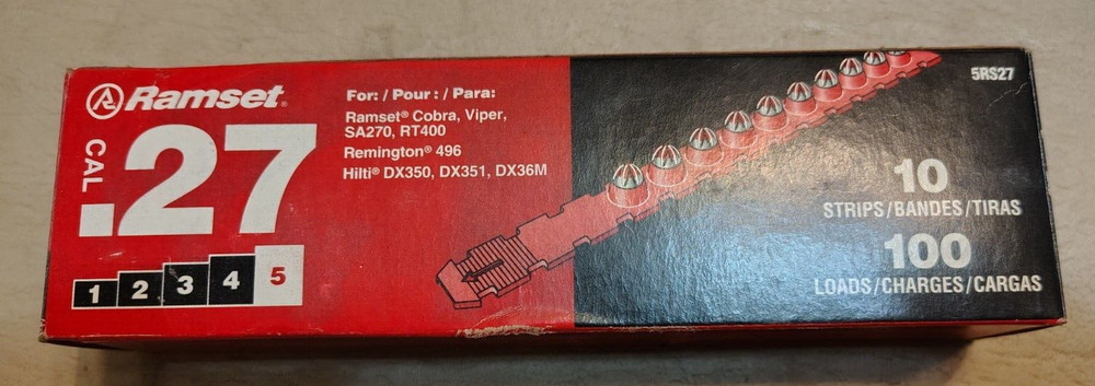 Ramset 5RS27 .27 Caliber Level 5 – ONE BOX (100 LOADS)