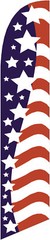 American Glory (stars left) 12ft Feather Banner Swooper Flag – FLAG ONLY