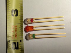 Rare Historic Western Electric LED s Collectible, Heavy GOLD leads NOS Round 3mm