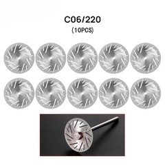10 Pcs Dental Diamond Disc Wheel Teeth Cutting Polishing Discs/Mandrel 19/22 mm
