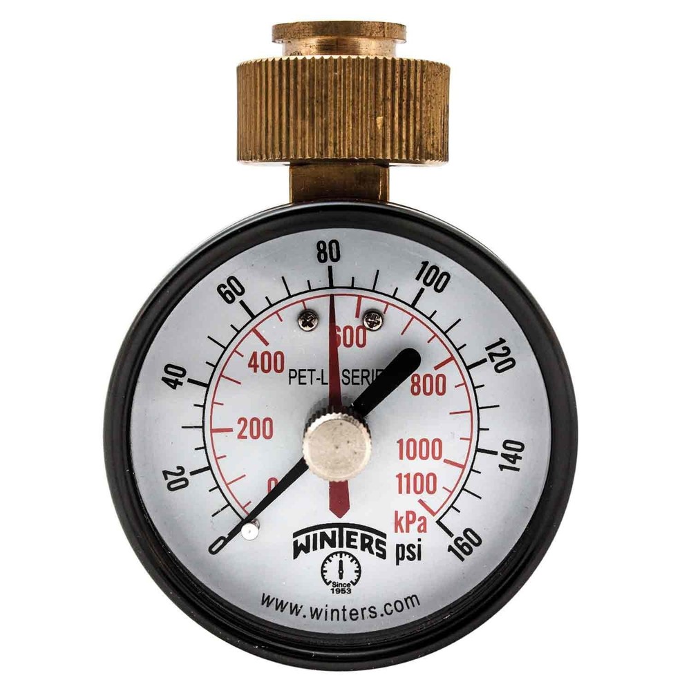 Winters PETM213LF PETM-LF Series Pressure Gauge 2.5″ Dial size 0/160 psi/kpa …