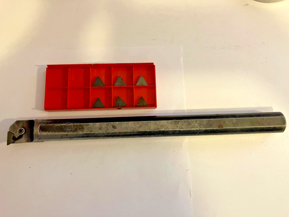 VR Wesson Boring Bar. With (6) new inserts. In good condition. Notes below!!