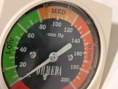Ohmeda Medical 1224 Three Mode Continuous Suction Vacuum Regulator, 0 – 200 mmHg