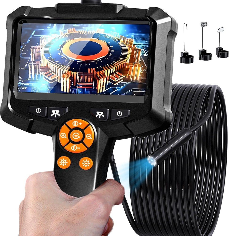 1080P HD Borescope Camera, IP67 Waterproof Endoscope with 8 Adjustable LED Light