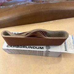 Carborundum Abrasives 10 Garnet Belts Fastcut Cloth 120 Grit Closed Coat 3″x24″