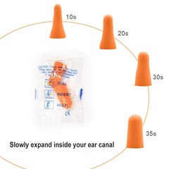 Quality Foam Earplugs 50 Pair- 32dB Noise 50 Count (Pack of 1), Orange