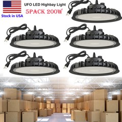 200W LED UFO High Bay Lights Super Bright Warehouse Factory Shop GYM Light Lamp