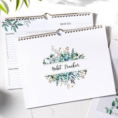 Habit Tracker Calendar – 12 Months Undated Daily Planner, 8″x10″, Weekly & Mo…