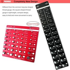 Standard and Metric Nut & Bolt Thread Checker Bolt and Nut Identifier Gauge
