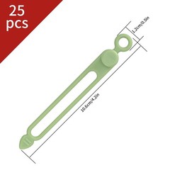 25 Pcs Silicone Cable 10.5*1.2*0.8 cm/4.13*0.47*0.3 inch, A-25pcs 5 Colors