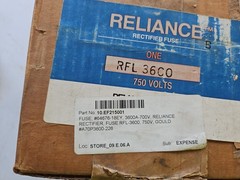 NEW BALDOR RELIANCE ELECTRIC 64676-18EY 3600A FUSE RFL 3600 RECTIFIER FUSE