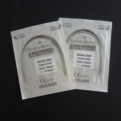 100 Wires Dental Orthodontic Arch Wires Stainless Steel Natural Round 012-018