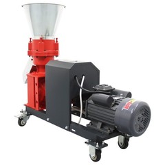 220V Farm Animal Feed Pellet Mill Machine 8MM Feed Pelletizer with 4 Head Roller