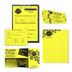 500 Count Astrobrights Lift Off Lemon Color Paper 24 lb Vibrant Print Quality