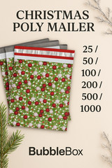 Christmas Poly Mailers 10×13 Self-Seal Shipping Bags Waterproof & Tear-Resistant