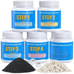 Rock Tumbler Grit and Ceramic Tumbling Media 4 Pounds, 4 Pounds
