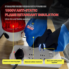 Electrician Gloves 1000V High Voltage,Astm D120 Certified & Double Insulated Ele