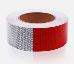 Conspicuity Tape DOT-C2 Approved Reflective Trailer Red White 2”x150’ -1 Roll