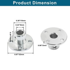 Luomorgo 4 Pcs 6mm/1/4 inch Metal Flange Shaft Coupling Rigid Flange Coupling…