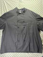 Chef Coat NWT Size 4XL Granite 5-Star Chef Apparel by White Swan Short Sleeve