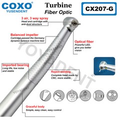 COXO Dental Turbine Fiber Optic High Speed Handpiece LED Coupler 6 Pin Fit KAVO