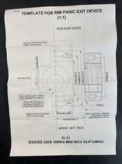 Commercial Door Push Handle Exit Bar for 36″ Wide Doors ED-501-AL
