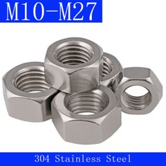 M10/M12/M14/M16/M18/M20/M22-M27 304 Stainless Steel Hexagonal Nut DIN934 SUS304