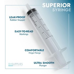 BH Supplies 20ml Luer Slip Tip Syringes (No Needle) – 50 Count (Pack of 1)