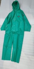 ALPHA SOLWAY CHEMMASTER GREEN COLLARED CHEMICAL COVERALL SIZE L