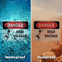 High Voltage OSHA Danger Sign Metal, Plastic, Or Decal – 5 or 10 Pack