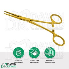 Kelly Hemostat Forceps 5.5″ Straight Full Gold Surgical Instruments German Grade