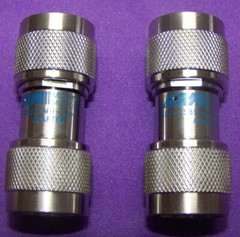 New Midwest Microwave Precision M-M N adapter RLoss=26dB@18GHz,31dB@ 8G,34dB@ 4G