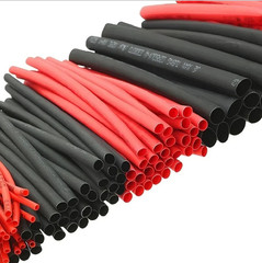127pcs Heat Shrink Tubing Kit 2:1 Ratio Red & Black Wire Sleeve Wrap Set – NEW