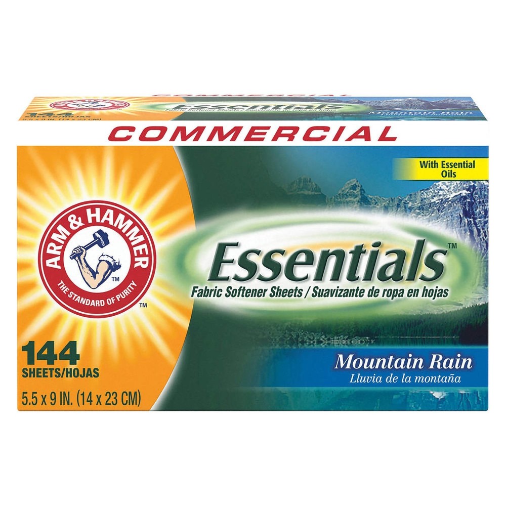 RJ Schinner Co Fabric Softener Arm & Hammer Essentials 144 Count Box Sheet Mount
