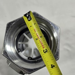 3 Inch Digital Flow Meter, 21-264 GPM Inline NPT Thread Fuel Turbine Flowmeter