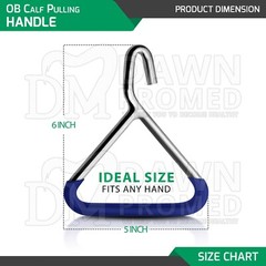 7 Pcs Calf Puller OB Handle & OB Chains Cattle Birthing Delivery Complete Set